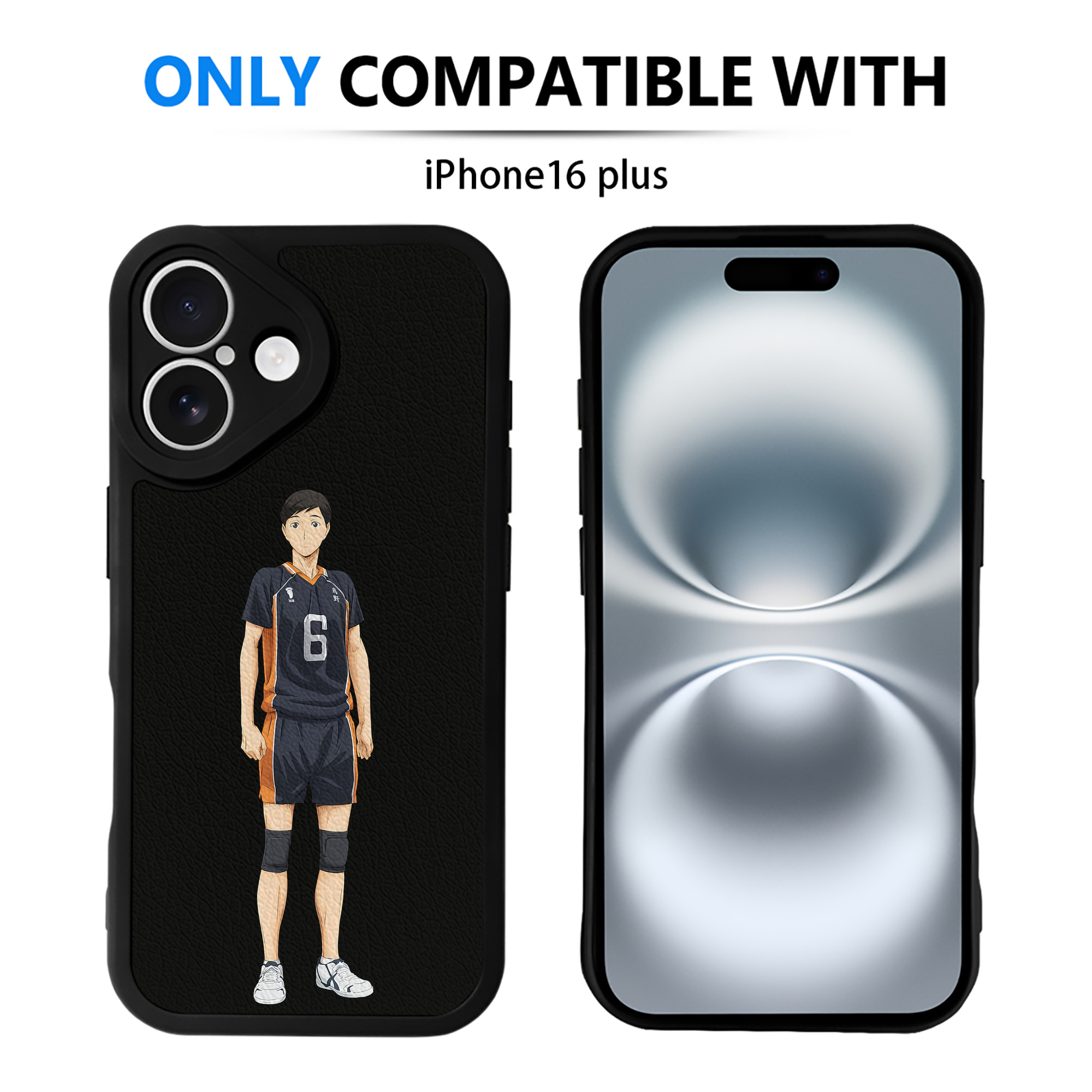 （画像用） ハイキュー!! Haikyu!! 【iPhone 16シリーズ対応】シリコンスマホケース（レザー調） 材質：シリコン